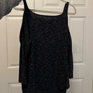 Navy speakers quarter sleeve with shoulder cut outs